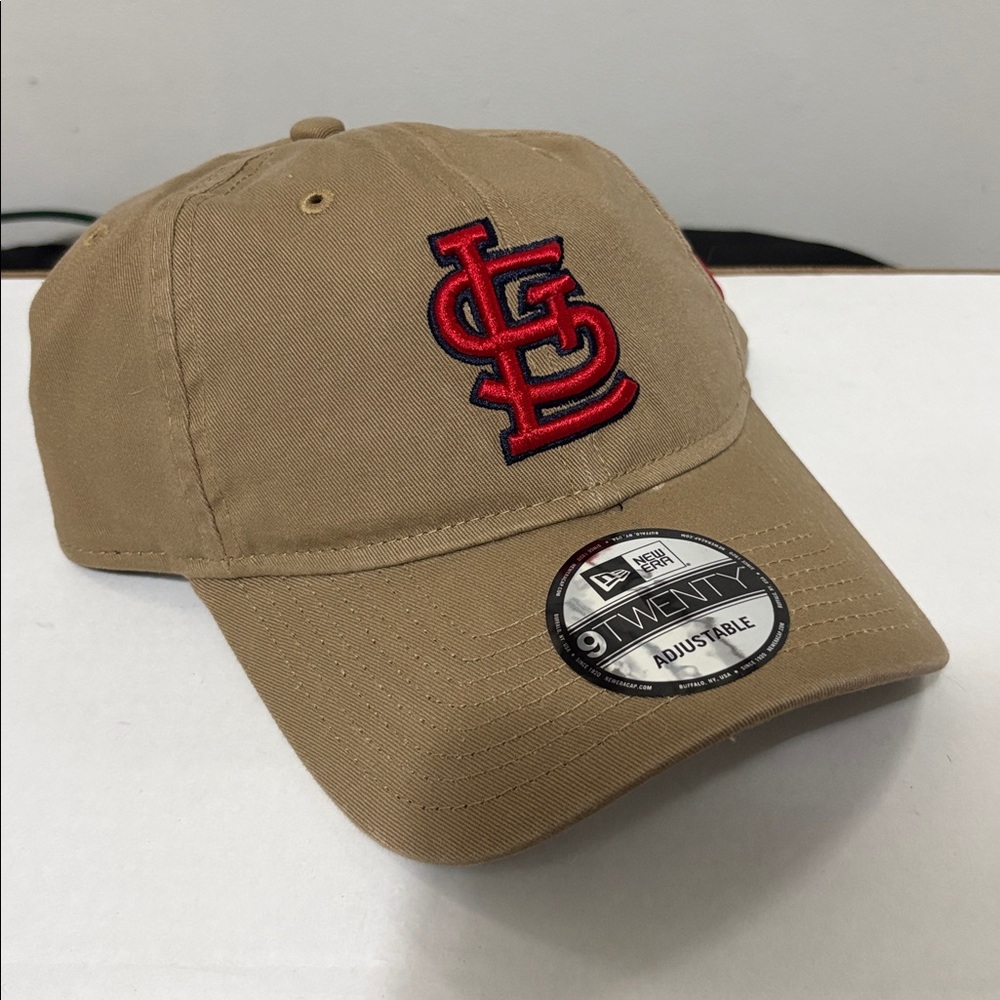 New Era St Louis Cardinals Khaki Baseball Cap with Red Embroidery